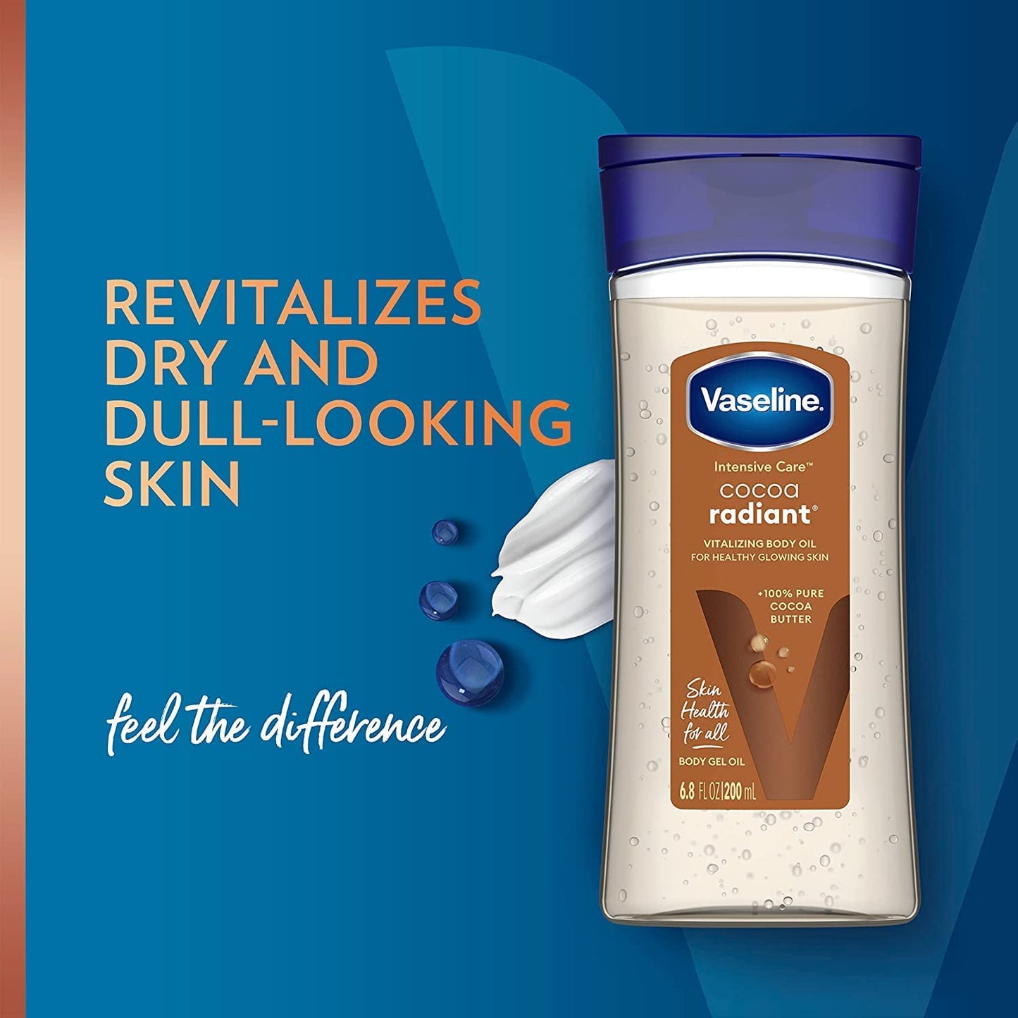 Vaseline Body Oil Vitalizing Gel Cocoa Butter 6.80 oz (Pack of 4) Beauty & Personal Care Vaseline