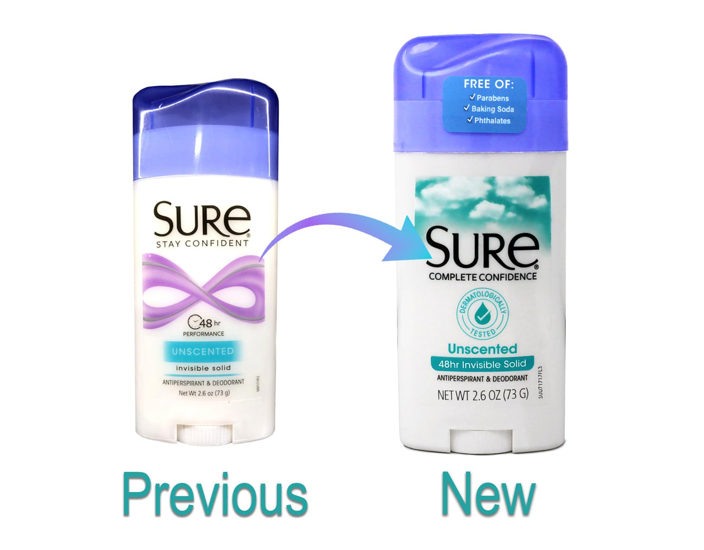 Sure Anti-Perspirant Deodorant Invisible Solid Unscented 2.60 oz (Pack of 10) Beauty and Personal Care Sure