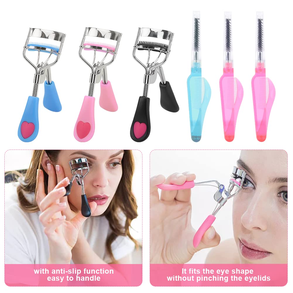 14 Pc Eyelash Set, 3 in 1 Eyelash Curler with Comb & Brush, Refill Pads & Applicator Tool Beauty & Personal Care CfoPiryx