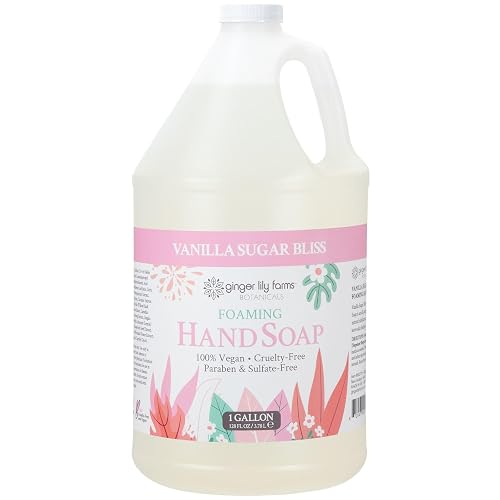 Ginger Lily Farms Botanicals All-Purpose Foaming Hand Soap Refill, 100% Vegan & Cruelty-Free, Vanilla Sugar Bliss Scent, 1 Gallon (128 fl oz) Beauty & Personal Care Ginger Lily Farms