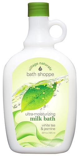 Village Naturals Bath Shoppe White Tea Milk Bath 28 fl oz Beauty & Personal Care Village Naturals Therapy