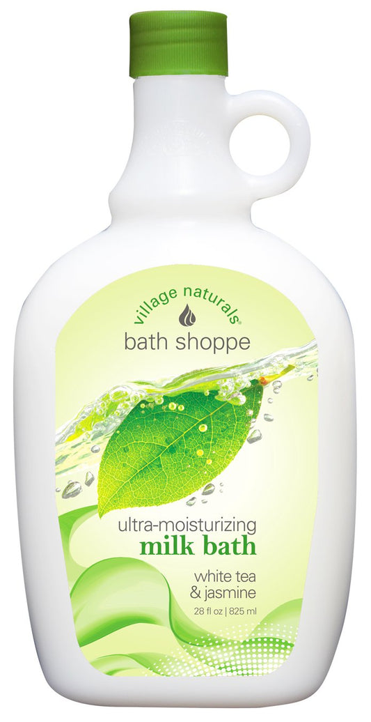 Village Naturals Bath Shoppe White Tea Milk Bath 28 fl oz Beauty & Personal Care Village Naturals Therapy
