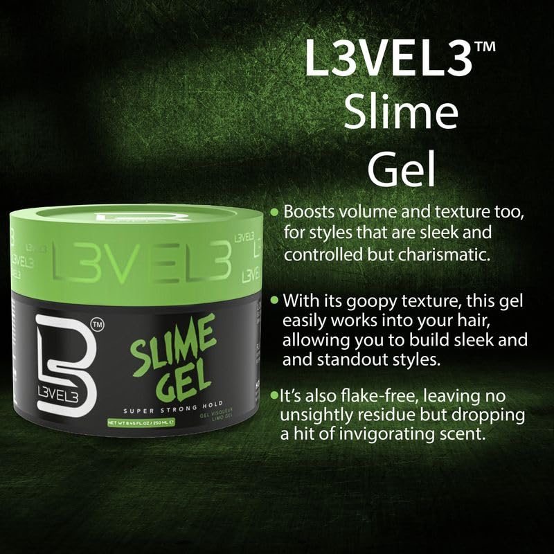 L3 - Level 3 Slime Gel - Firm Hold Hair Styling Gel Beauty & Personal Care L3