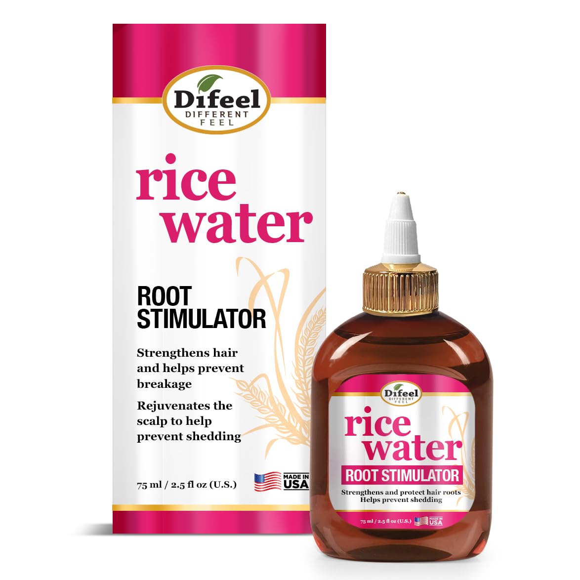 Difeel Rice Water Root Stimulator 2.5 oz. - Strengthens Hair Roots