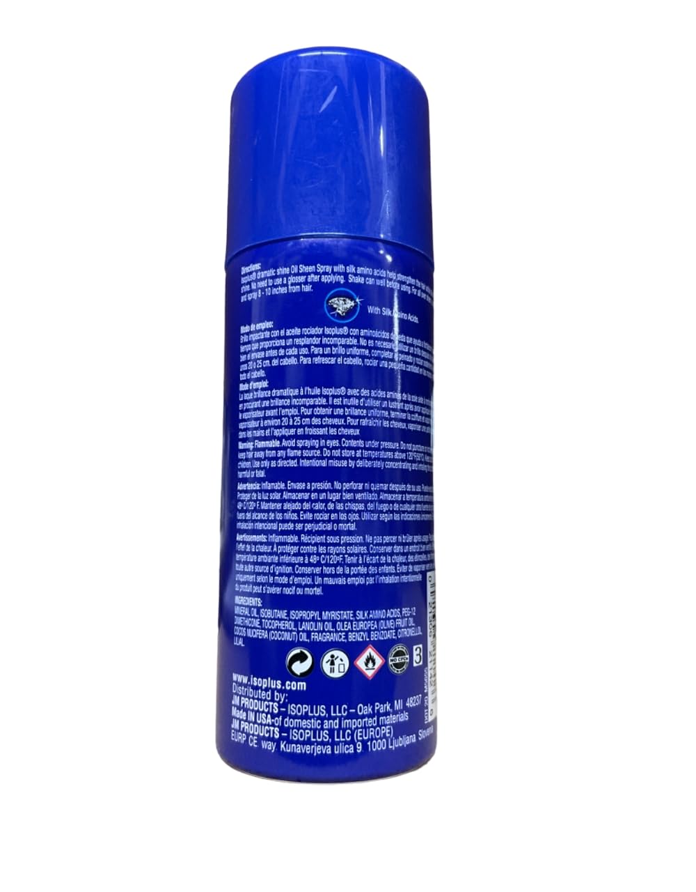 Isoplus Oil Sheen Hairspray Regular 2 Oz,Pack of 3 Beauty & Personal Care Isoplus