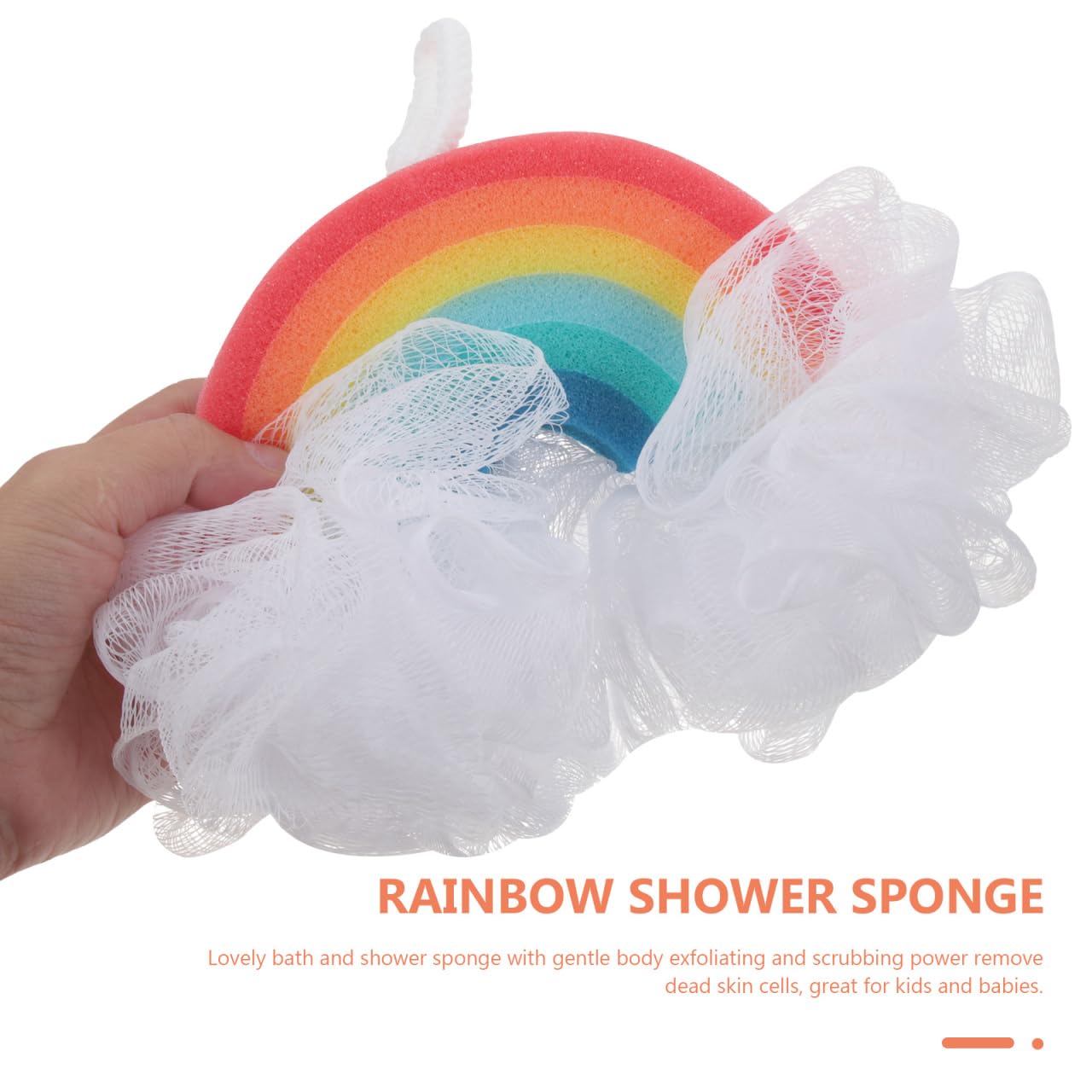 Healvian 2pcs Rainbow Bath Sponge, Bathing Loofahs,Exfoliating Sponge Puff Exfoliating Body Brush Luffa,Colorful Shower Loofahs,Bathing Body Scrubber Beauty and Personal Care Healvian