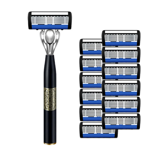 Upgrade 7-Blade Razor for Men, Handle & 3 Refills, Dual Lubrication & Precision Trimmer, Comfortable Shave -1 Razor + 12 Blades Beauty and Personal Care GAHQB