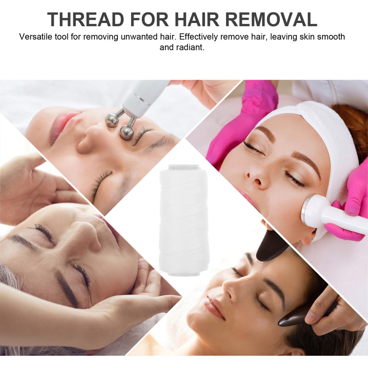 OUNONA 1Roll Threading Epilator Tool for Hair Removal Thread Facial Hair Trimmer for Eyebrows Upper Lip Chin and More Gentle Hair Removal Machine Beauty and Personal Care OUNONA