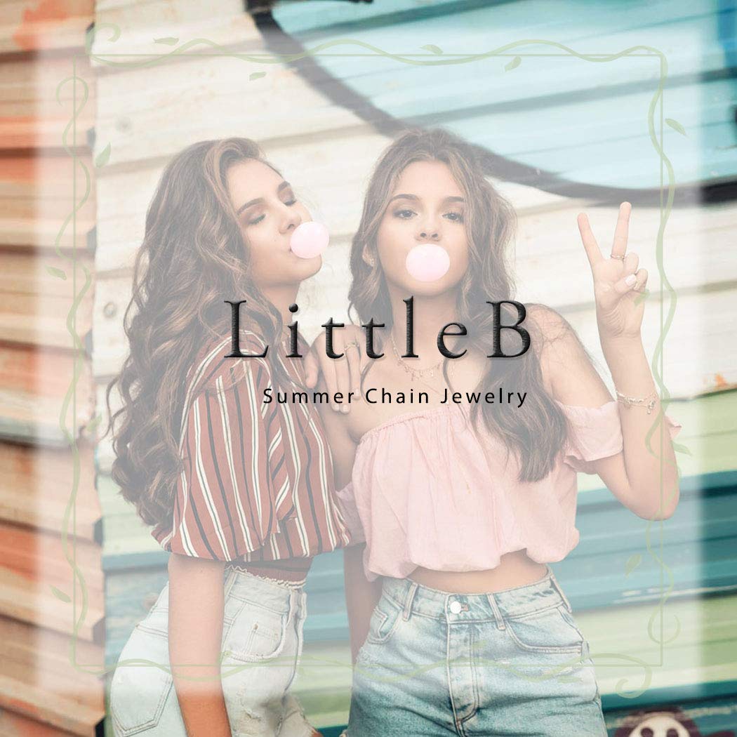 LittleB Boho Layered Shell Pendant Necklace Gold Sequins Necklaces Chain Jewelry for Women and Girls Beauty & Personal Care LittleB