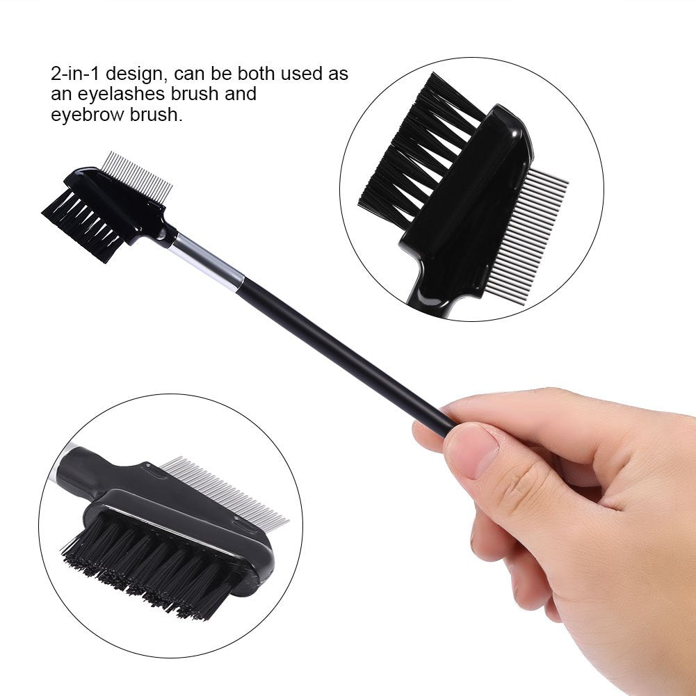 Eyebrow Brush, Stainless Steel Eyebrow Eyelash Comb Brush Eyelash Extension Cosmetic Makeup Tool Eyebrow Eyelash for Women, Portable Eye Brow Lash Beauty & Personal Care Estink