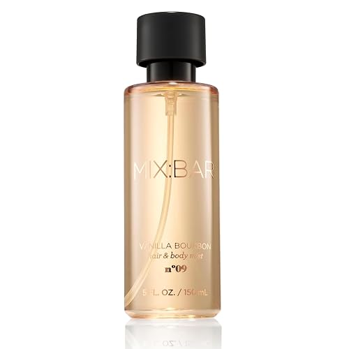 MIX:BAR Vanilla Bourbon Hair + Body Mist Spray for Women + Girls - Vanilla Bean, Sandalwood, Jasmine + Bergamot, Amber Fragrance Notes - Vanilla Beauty & Personal Care MIX:BAR