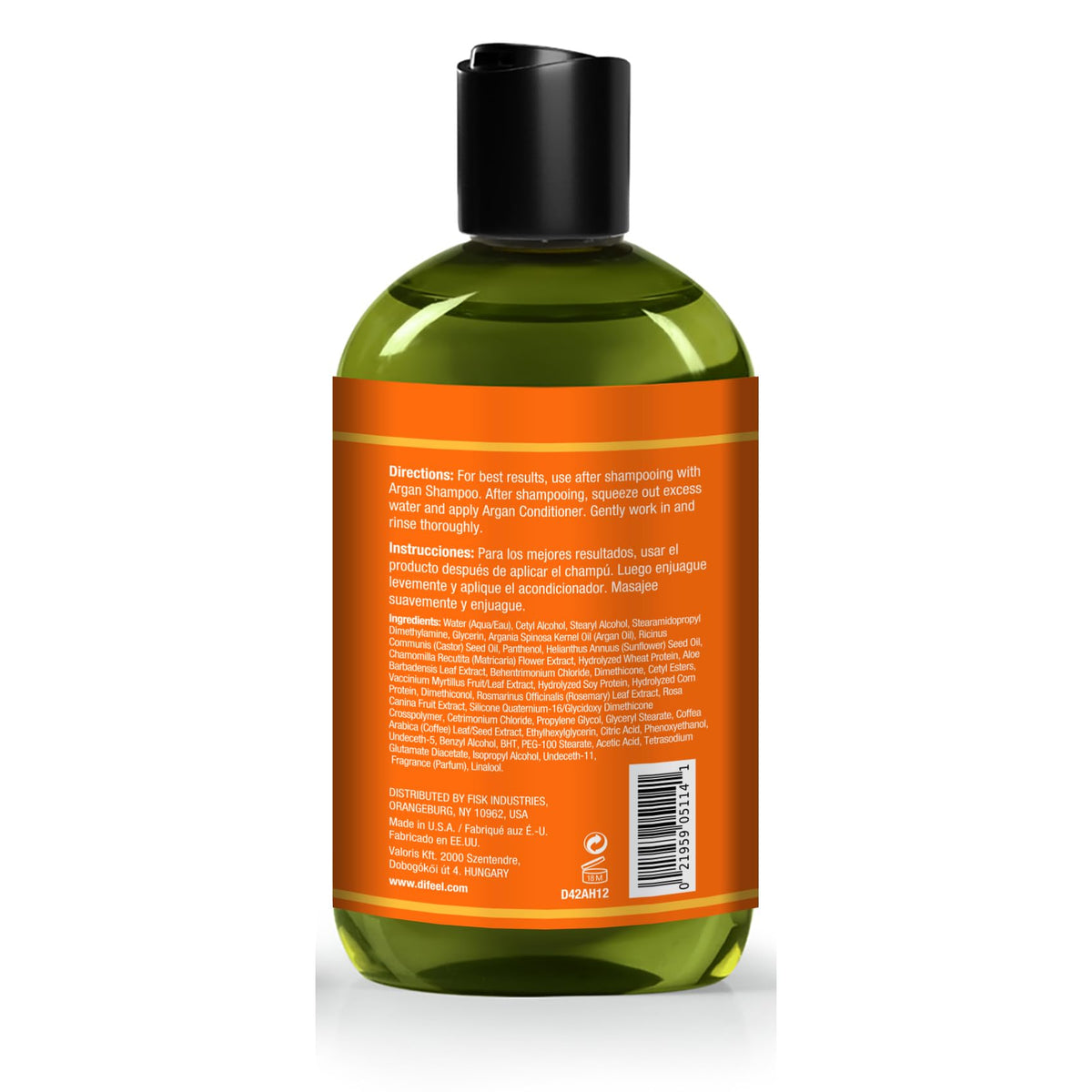 Difeel Argan Hydrating Conditioner 12 oz. - Natural Argan Oil Conditioner Hydrating, Sulfate Free Natural Conditioner for Hair