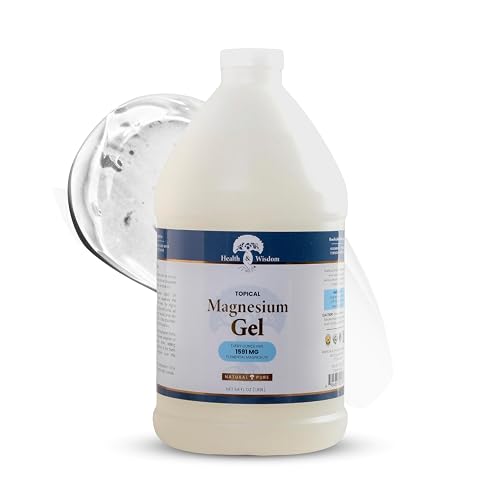 Health & Wisdom Pure Magnesium Gel with Seaweed Extract - USP Grade Topical Muscle & Joint Relief- Natural and Pure Skin & Scalp Moisturizing Beauty & Personal Care Health and Wisdom