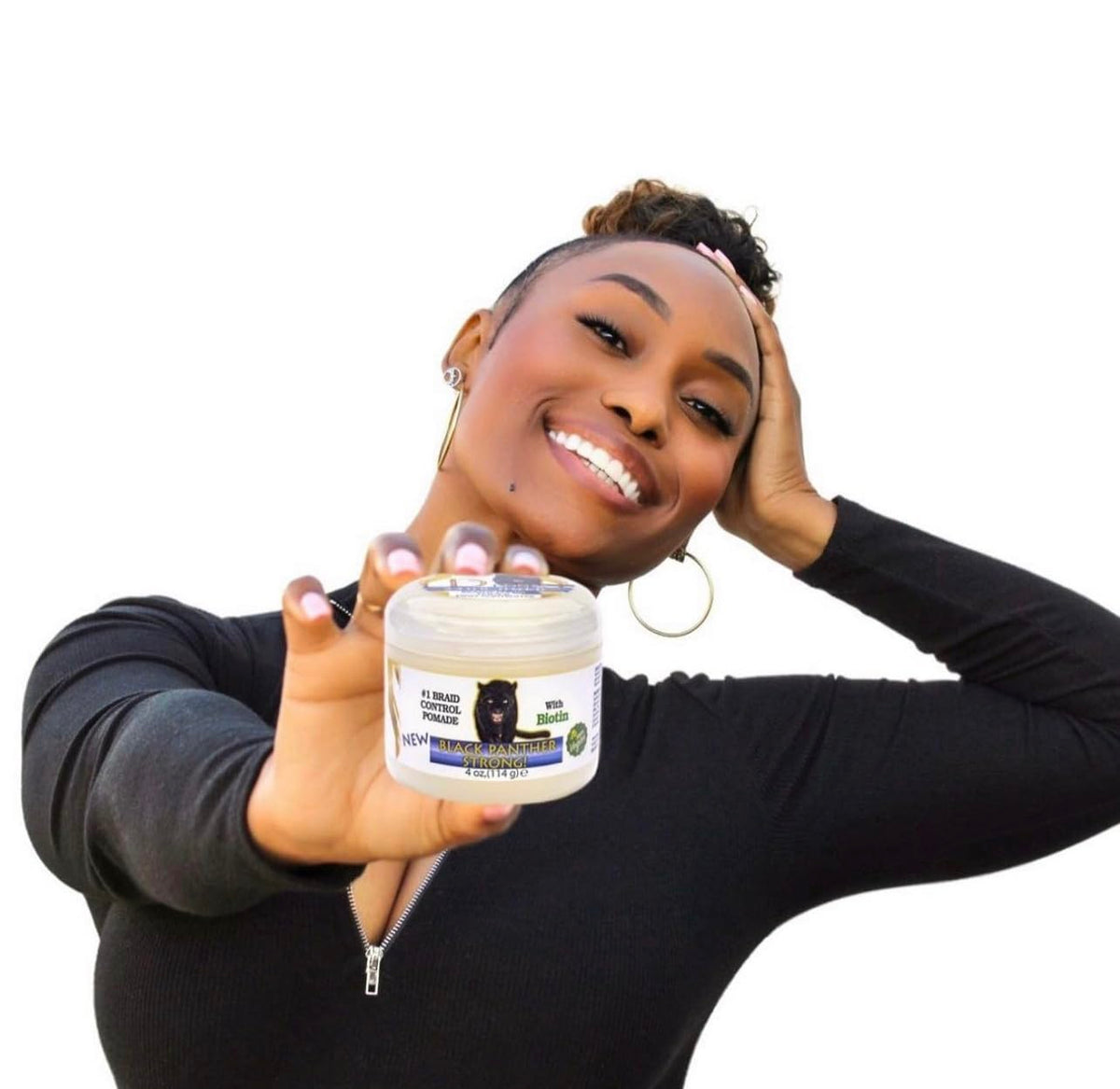Black Panther Vegan Edge & Braid Control Pomade with Biotin – Strong Flexible Hold for Braids, Locs & Twists, All Hair Types, 2-Pack (1 oz each) Beauty & Personal Care The Roots Naturelle