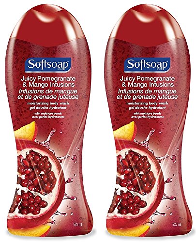Softsoap Body Wash, Juicy Pomegranate and Mango Infusions 18 fl oz(pack of 2) Beauty & Personal Care Softsoap