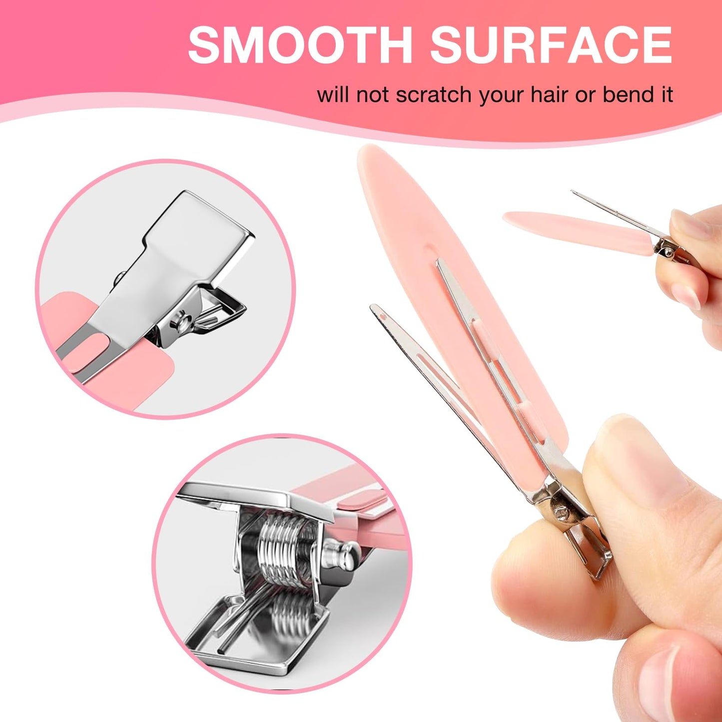 40 Pcs Hair Clips Women Styling, Alligator Metal Hair Clips, Hair Pin Curl Rollers Clips, 34 Pcs 3.5"Duckbill Sectioning Hair Clips and 6 Pcs 2.3"No Beauty and Personal Care JZko