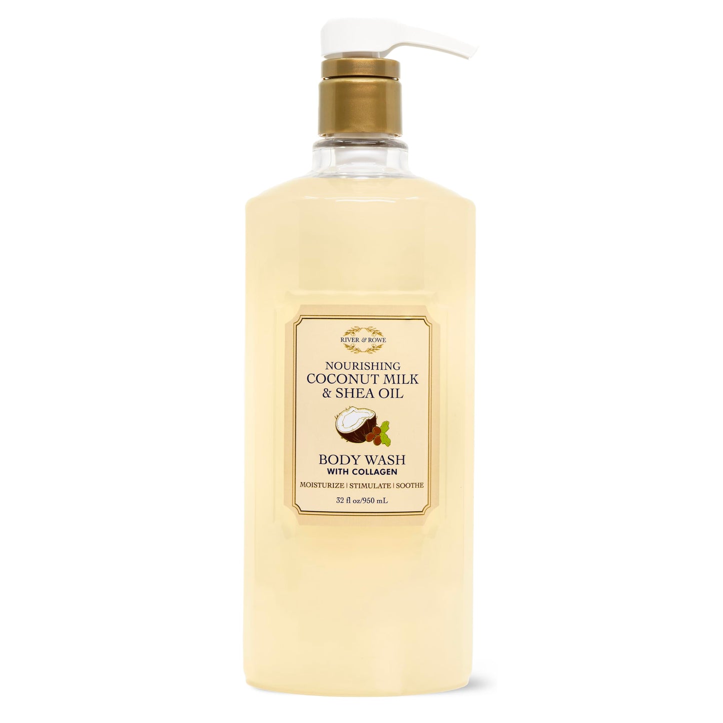 RIVER & ROWE Nourishing Coconut Milk & Shea Oil Body Wash With Collagen Beauty & Personal Care RIVER & ROWE