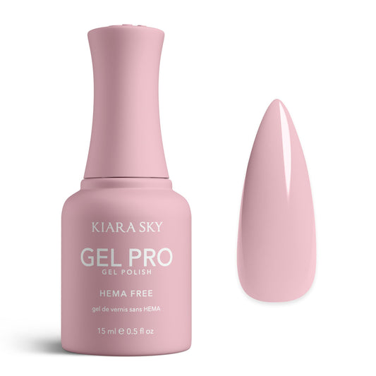 KIARA SKY Gel Pro HEMA-Free Gel Nail Polish | Full Coverage, 28+ Day Wear, Self-Leveling, UV/LED Soak-Off, 0.5 fl oz | Berry Milky #017