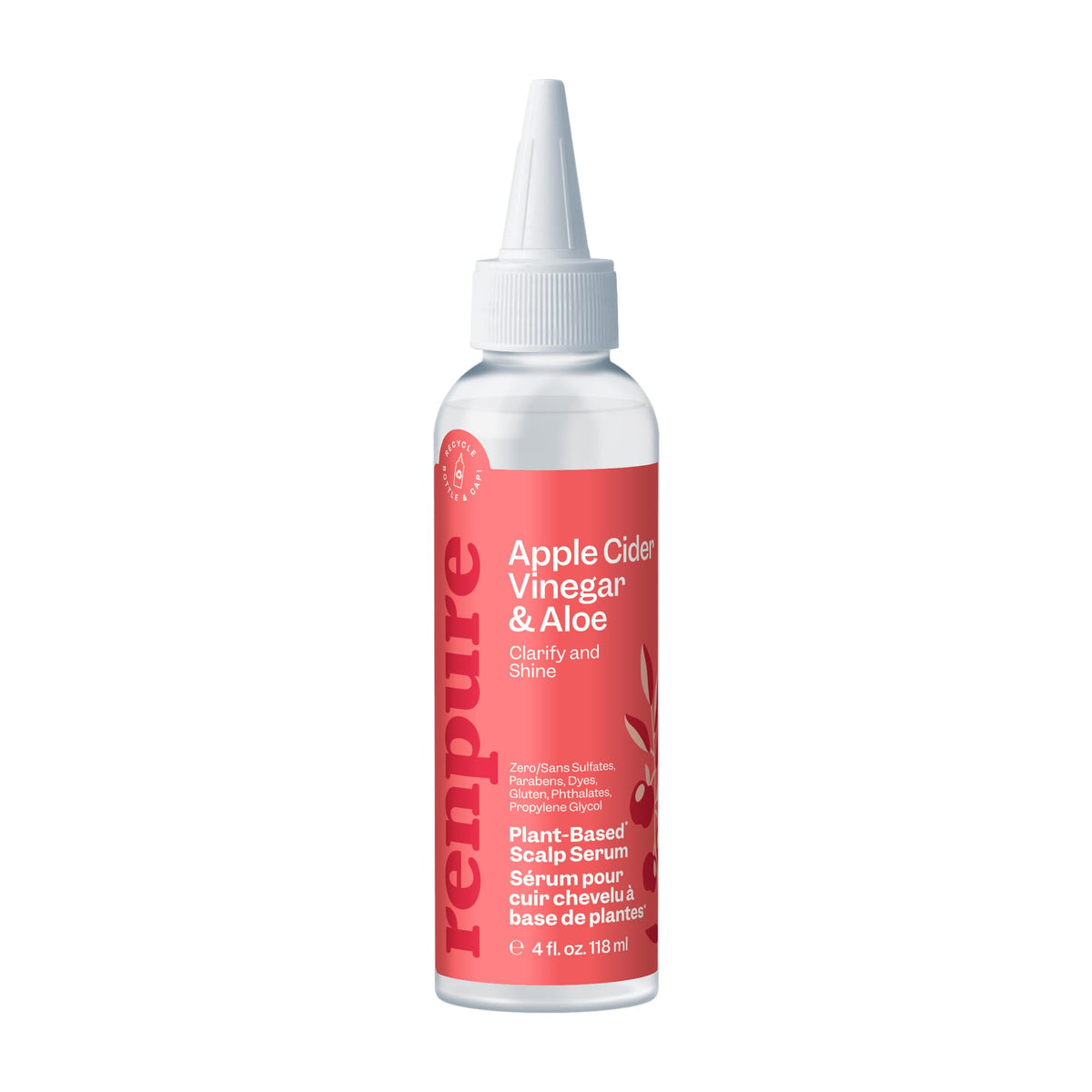 RENPURE Plant Based* Apple Cider Vinegar Scalp Serum for Dull Hair, 4oz