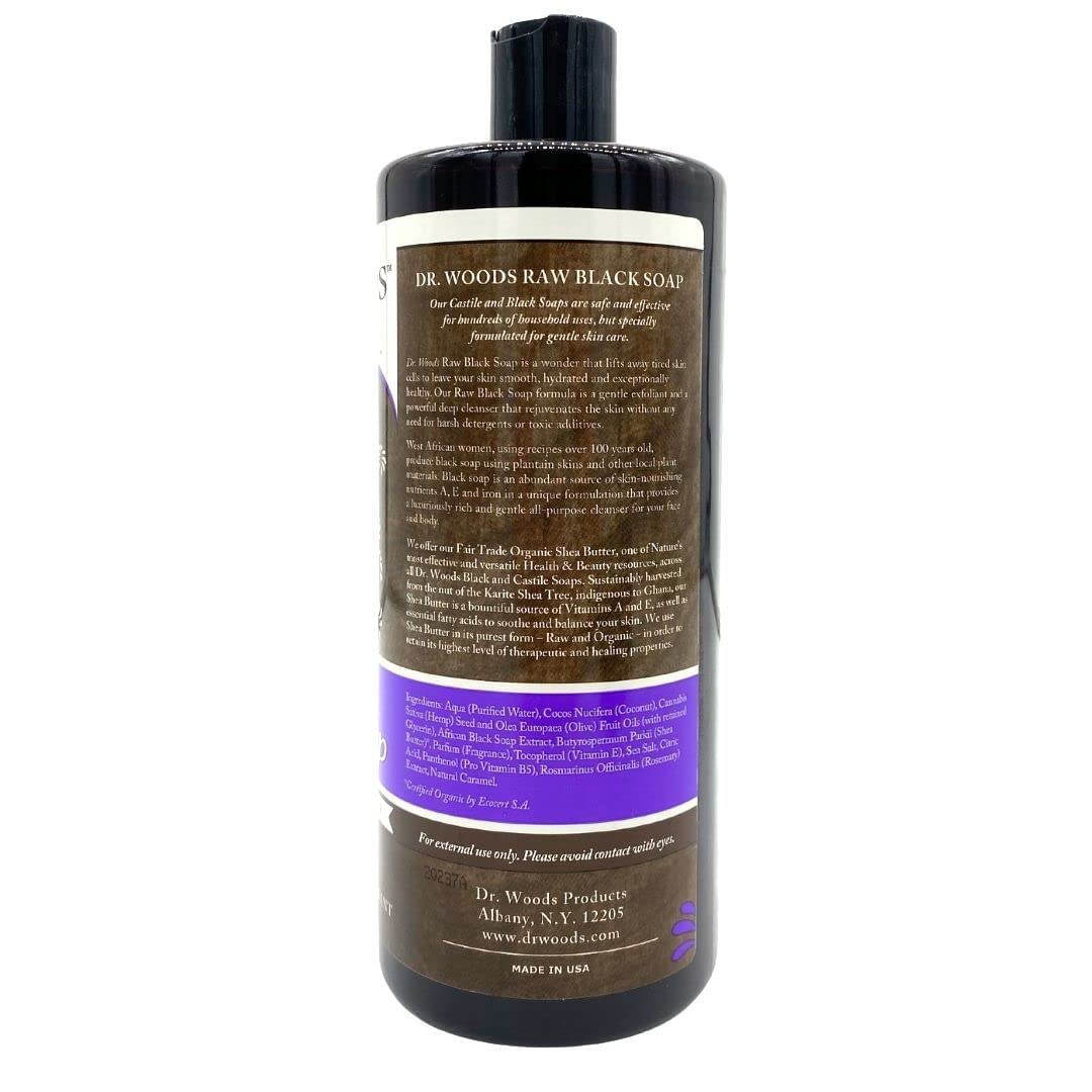 Dr. Woods Naturally Original Gentle Moisturizing, Raw Black Soap 32 oz (Pack of 12) Beauty & Personal Care Dr. Woods