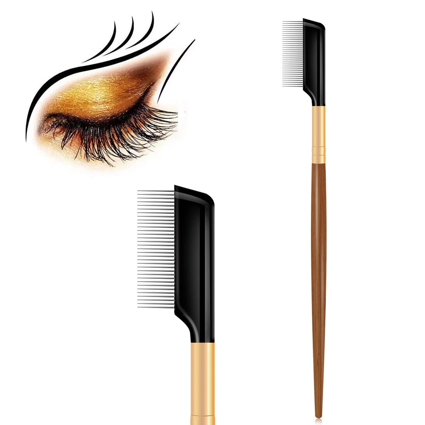 Eyelash Comb-Eye Lash Separator Tool, Mascara Applicator-Eye Lash Comb Separator for Separating and Combing Lashes with Comb Cover Eyebrow Brush Beauty & Personal Care BUV