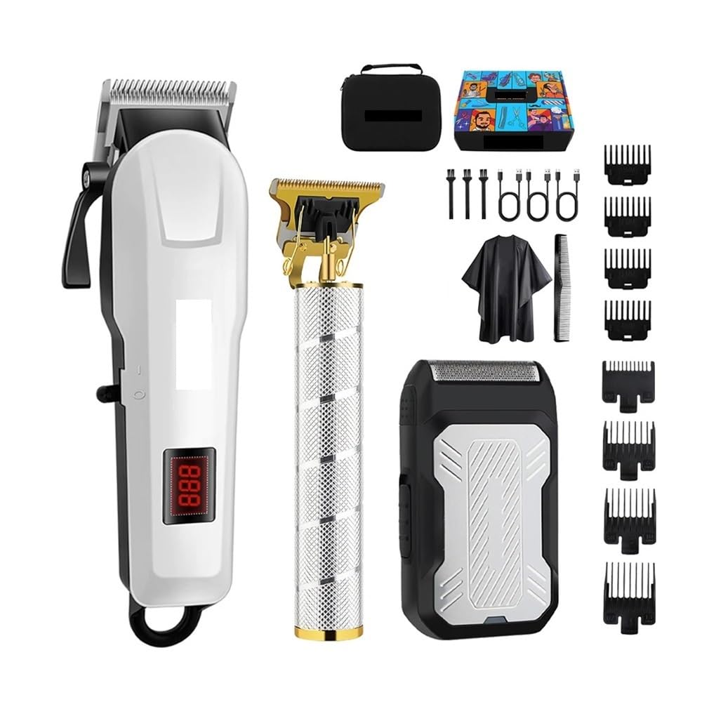 EWKYLSEM Hair Cutter Rechargeable Men's 3-Piece Oil Head Electric Trimmer Suitable for Home use Shaved Hair Salon(3-Set) Beauty and Personal Care EWKYLSEM