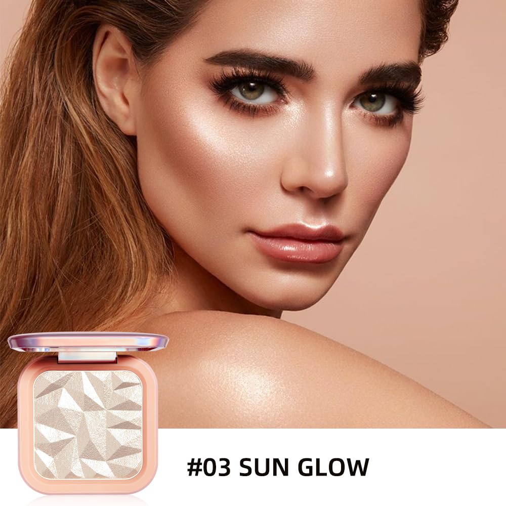 ELESSY Highlighter Makeup Palette,Face Glitter illuminator Palette,Natural Sparkling Finish Highlighter Powder,High Glossy Shimmer Smooth Baked Beauty & Personal Care ELLESY
