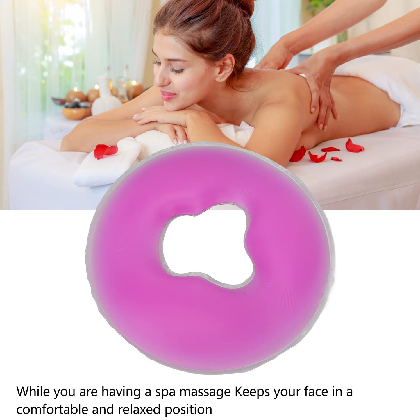 Sonew Silicone Face Massage Pillow, Round Soft Bottom Face Relax Pad for Beauty Salon Spa, Face Down Pillow for Man Woman Office Rest Beauty and Personal Care Sonew