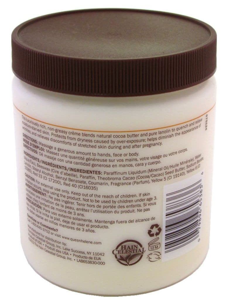 Queen Helene Jar Cream Cocoa Butter 15 Ounce (443ml) (6 Pack) Beauty & Personal Care Queen Helene