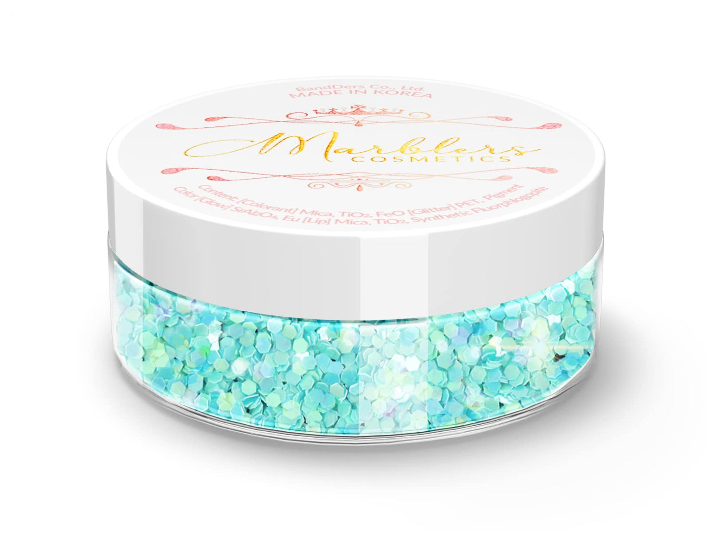 MARBLERS Mermaid Shaped Face & Body Glitter [Light Blue] 0.18oz (5g) | Chunky | Chopped | Flake | Non-Toxic | Vegan | Cruelty-Free | Festival, Rave Beauty & Personal Care MARBLERS