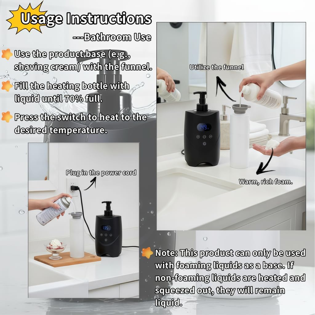 Hot Lather Machine for Shaving Professional Lather Maker for Men Face Shaving Large Capacity Shaving Foam Warmer for Home Salon Barber Shop, Beauty and Personal Care JOJOCOSMO