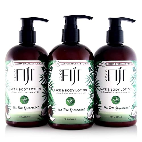 Coco Fiji Face & Body Lotion Infused With Coconut Oil | Lotion for Dry Skin | Moisturizer Face Cream & Massage Lotion for Women & Men | Tea Tree Beauty & Personal Care Organic Fiji