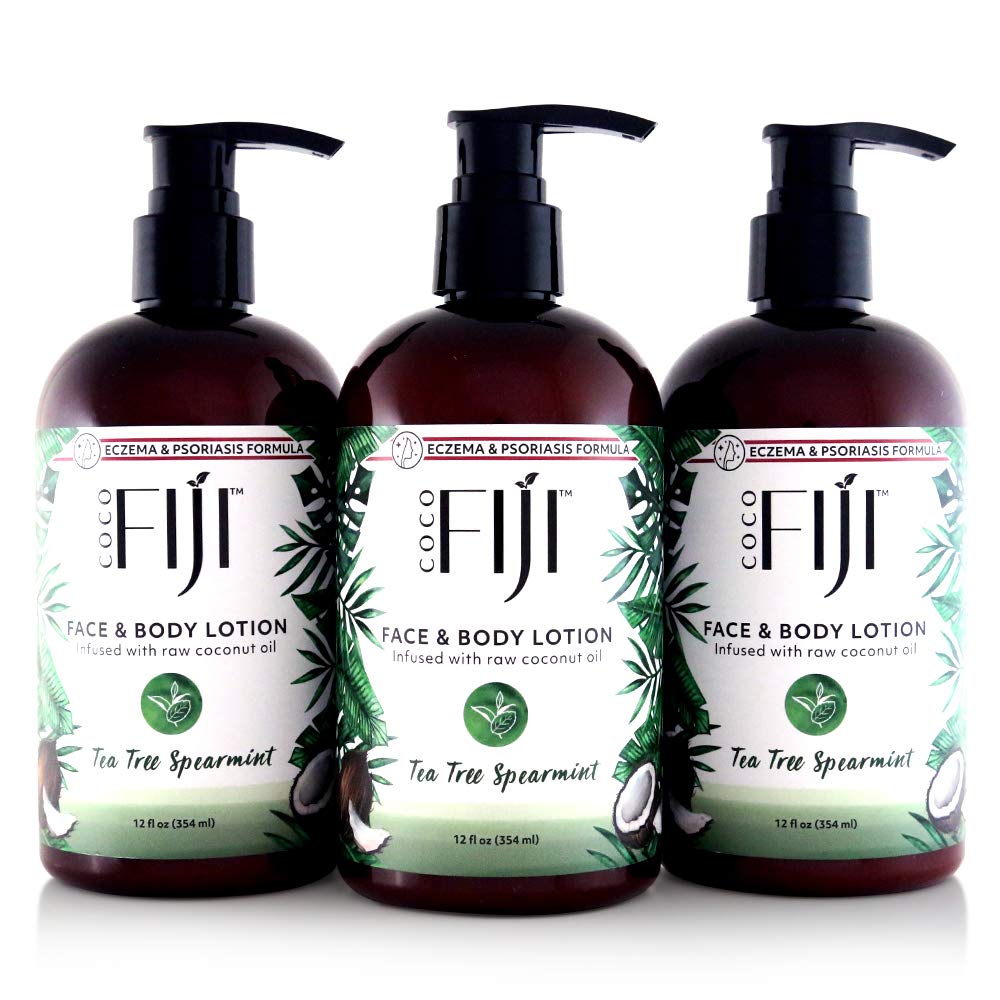 Coco Fiji Face & Body Lotion Infused With Coconut Oil | Lotion for Dry Skin | Moisturizer Face Cream & Massage Lotion for Women & Men | Tea Tree Beauty & Personal Care Organic Fiji