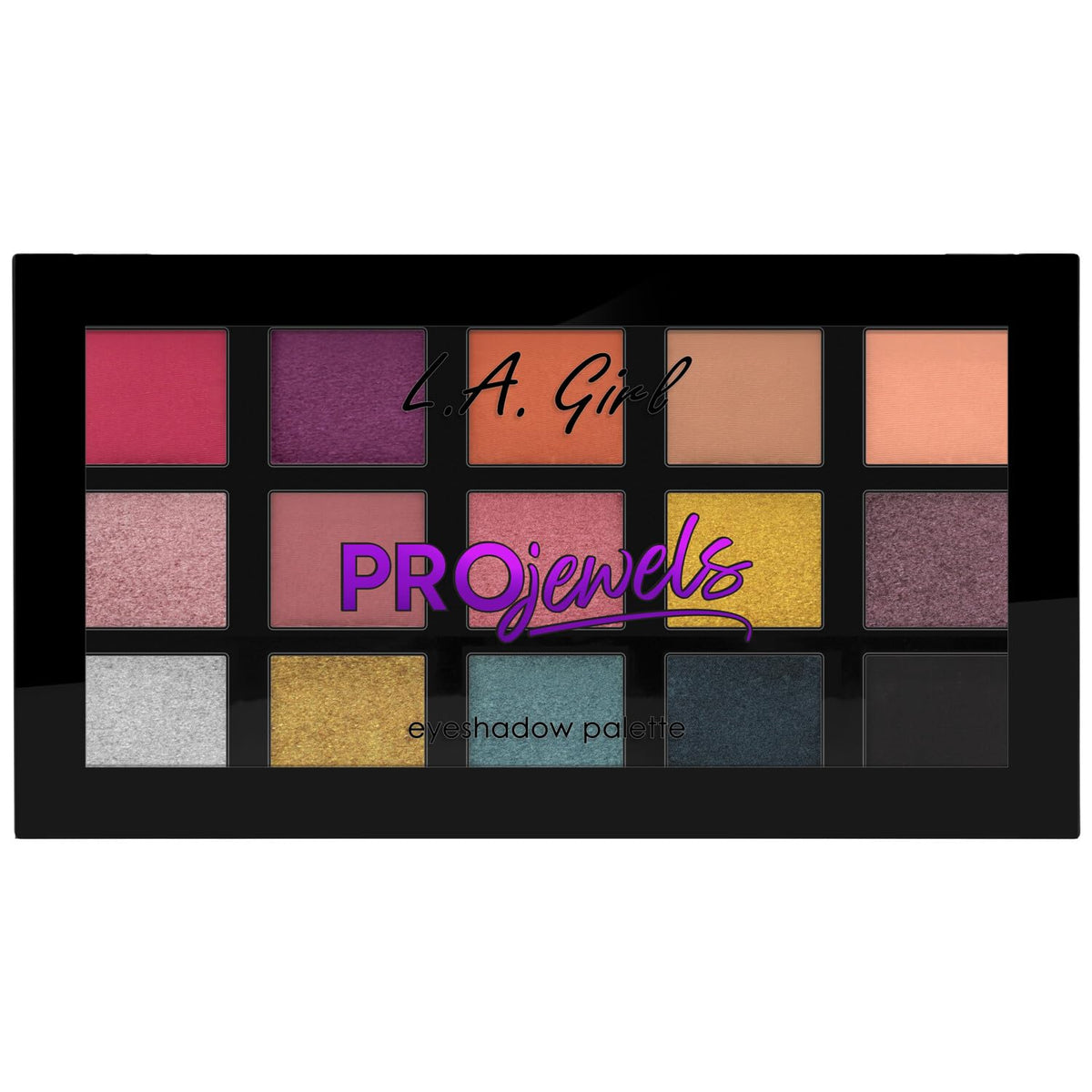 L.A. Girl Pro. 15-Color Eyeshadow Palette, Jewels GES225