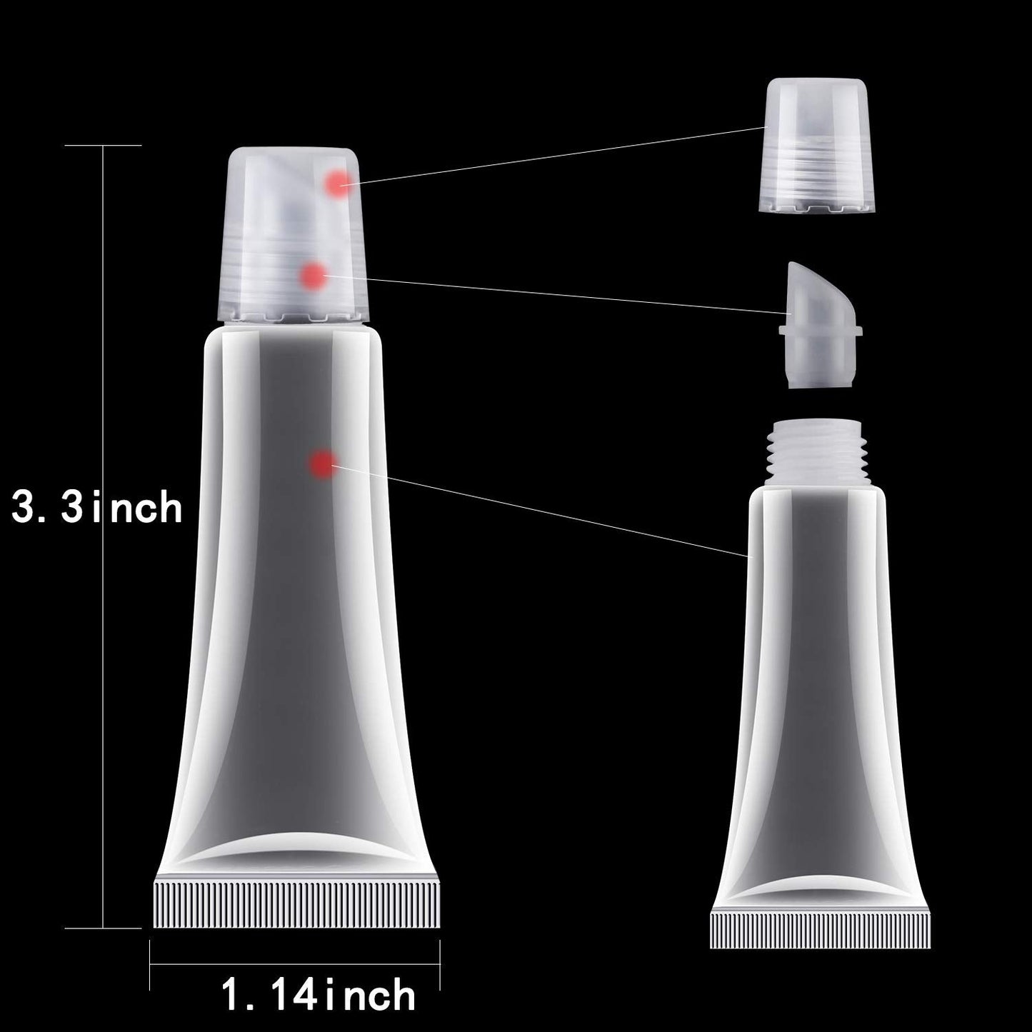 HRLORKC 50Pcs 10ml Empty Lip Gloss Tubes Empty Lip Balm Tubes for DIY Lip Gloss Balm Cosmetic Beauty & Personal Care HRLORKC