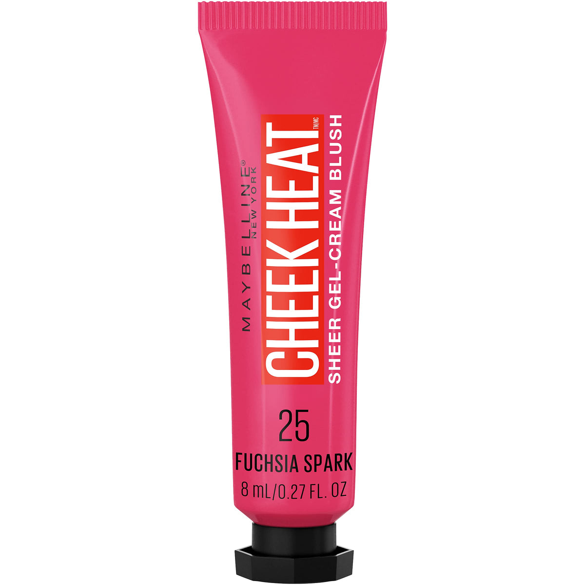 Maybelline Cheek Heat Gel-Cream Blush Makeup, Lightweight, Breathable Feel, Sheer Flush Of Color, Natural-Looking, Dewy Finish, Oil-Free, Fuchsia