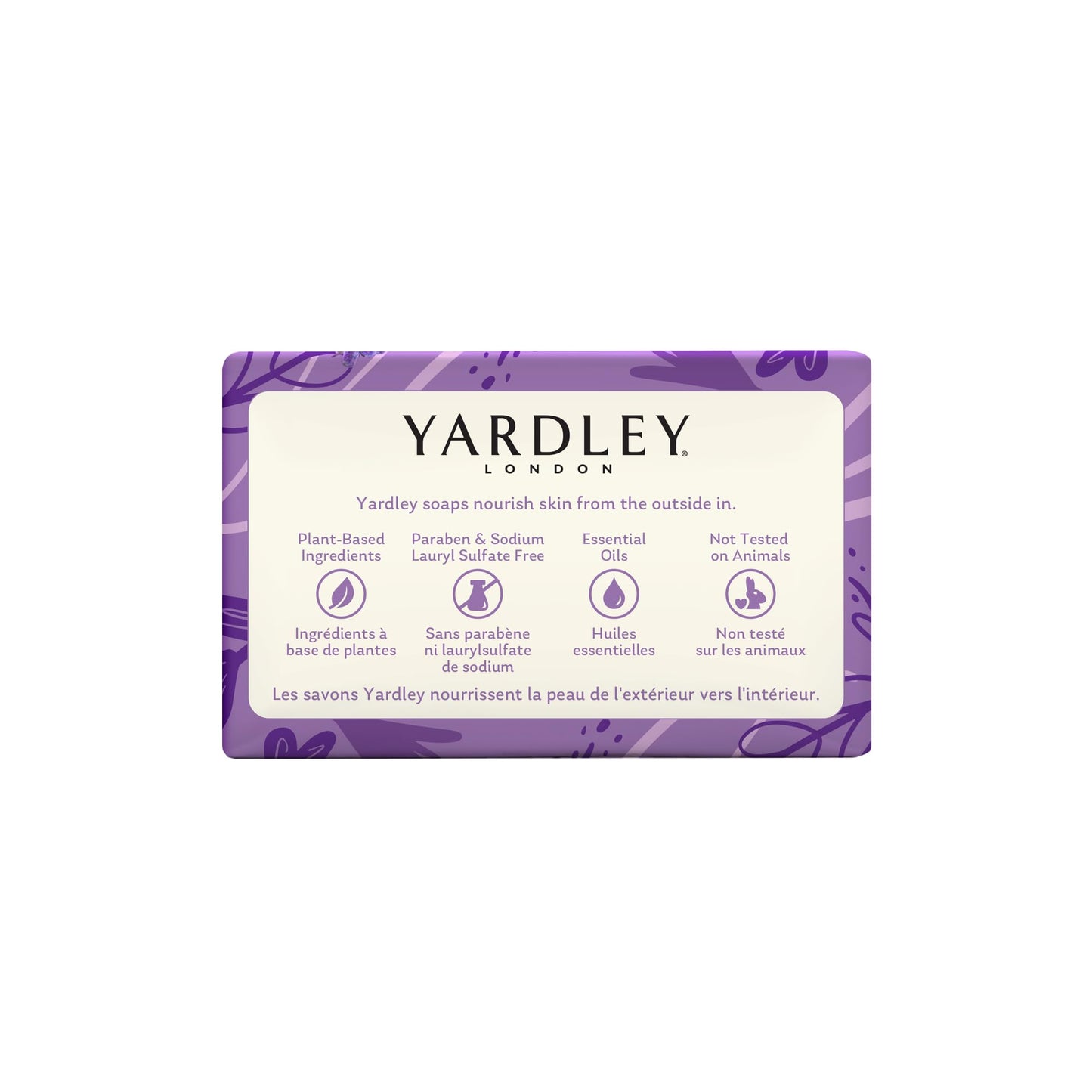 Yardley London Nourishing Bath Soap Bar English Lavender, Calms & Soothes with Pure Lavender Extracts & Essential Oils 4.0 oz Bath Bar, 2 Soap Bars Beauty & Personal Care Yardley