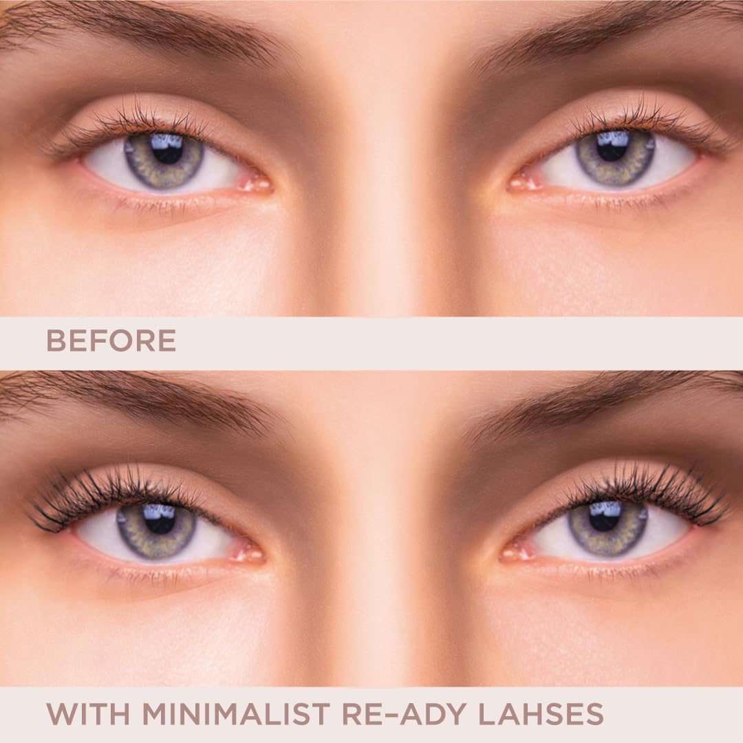 HALEYS Re-ady Weightless Vegan Lashes (Minimalist), Lightweight & Comfortable All-Day Wear, Made with Synthetic Fiber, Reusable Strips, Easy to Apply Beauty & Personal Care HALEYS