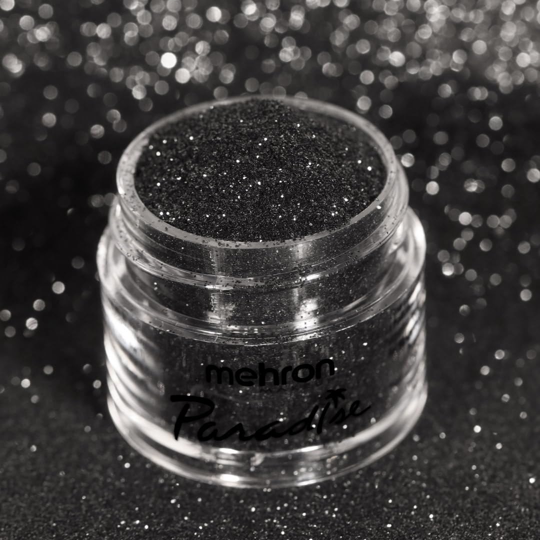 Mehron Makeup Paradise Glitter FX | Professional Cosmetic for Makeup & Art | Vibrant & Shimmering Loose Glitter .25 oz (7 g) (Black) Beauty & Personal Care Mehron