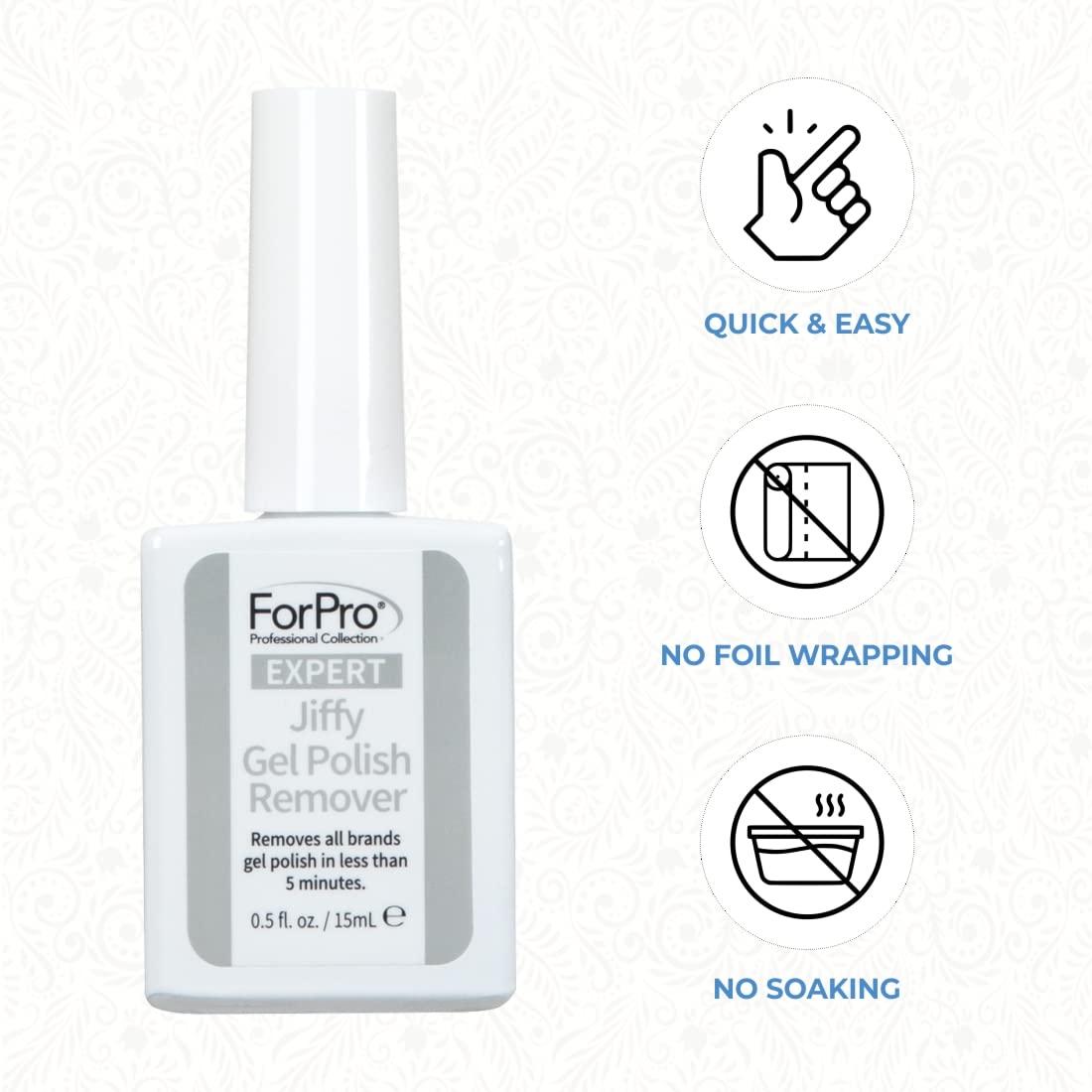 ForPro Professional Collection Expert Jiffy Gel Polish Remover, Removes All Brands Gel Polish in Less Than 5 Minutes, Quick & Easy Gel Removal, No Beauty & Personal Care ForPro Professional Collection