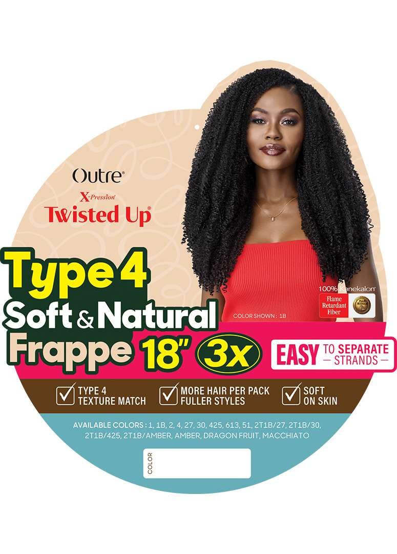 Outre X-Pression Twisted Up - Type 4 Soft & Natural Frappe 18" 3X (LIGHT AUBURN 30)