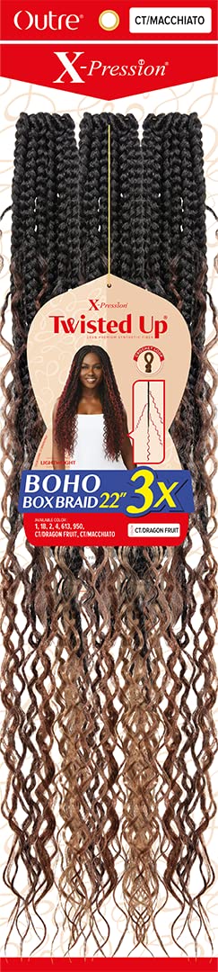 Outre X-Pression - Twisted Up - Boho Box Braid 22" 3X (CT/Macchiato)