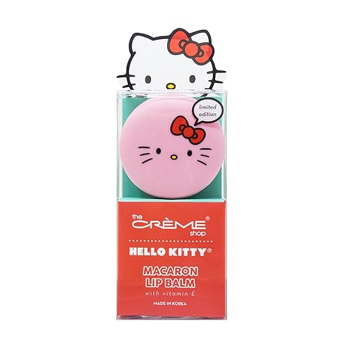 The Creme Shop Hello Kitty®, Macaron Lip Balm, Watermelon, 0.26 oz (7.5 g) Beauty & Personal Care The Crème Shop