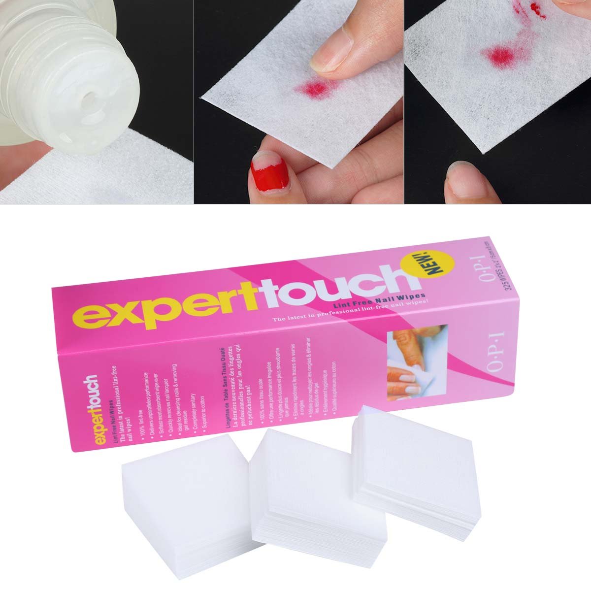 975 Pieces Lint Free Nail Art Gel Polish Remover Cotton Pad Nail Wipe With 1 Pcs Cuticle Double Head Pusher Remover Tool Beauty & Personal Care Tbestmax