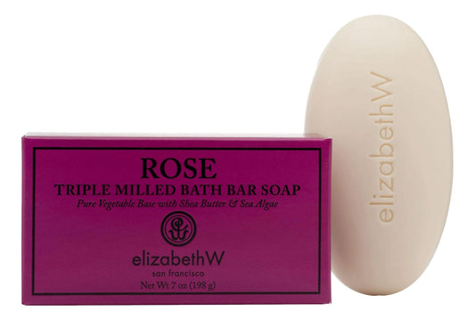 elizabeth W Rose Triple Milled Bath Bar Soap, 7 Ounces Beauty & Personal Care elizabeth W