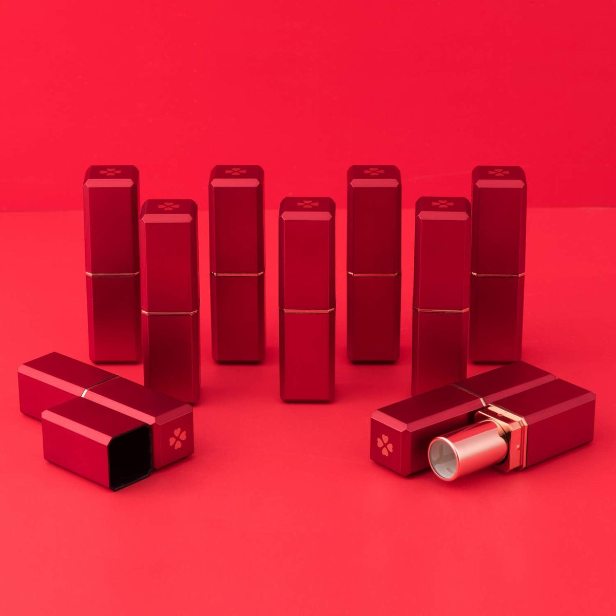 Allwon 10Pcs Red Empty Lipstick Tubes DIY Lip Balm Container (Square Tube) Beauty & Personal Care Allwon