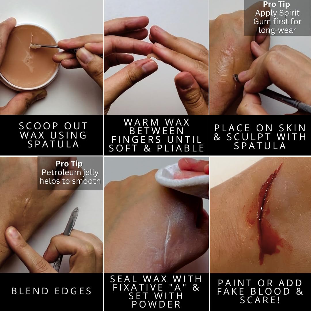 Mehron Makeup SynWax | Firm Modeling Wax for Special FX | Scar Wax SFX Makeup For Fake Scars, Fake Wounds, & Halloween Effects | Made in the USA Beauty & Personal Care Mehron