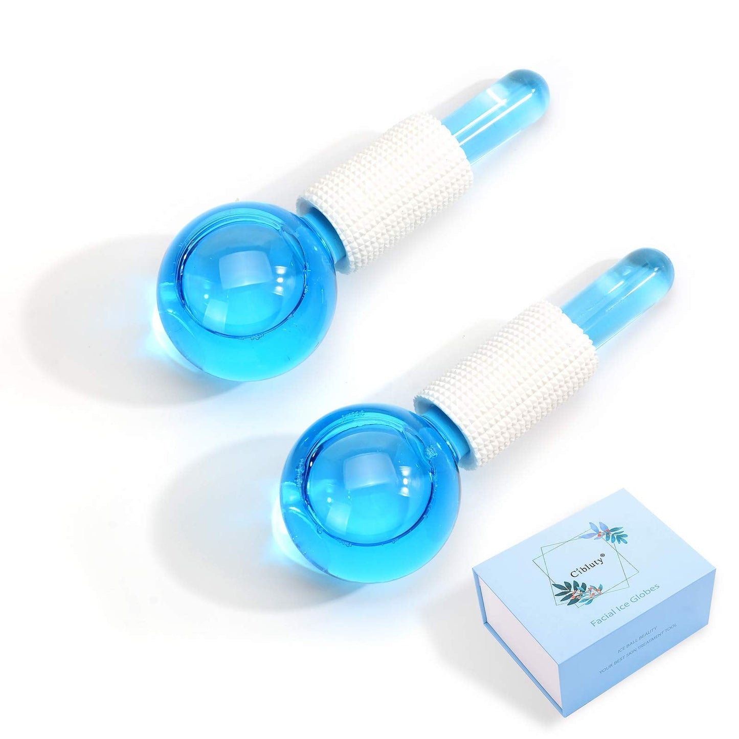 CIBLUTY ICE Globes for Facial, 2 PCS Facial Globes for Massage Tool, Facial Roller Cold Skin Massagers, Tighten Skin, Reduce Puffiness and Dark Beauty & Personal Care CIBLUTY