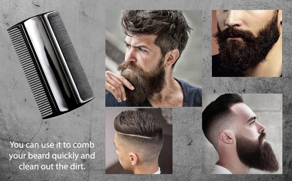 Favorict (3 Pack) 3.5" Pocket Hair Comb Beard & Mustache 2 Sides Combs for Men's Hair Beard Mustache and Sideburns (Black) Beauty and Personal Care Favorict