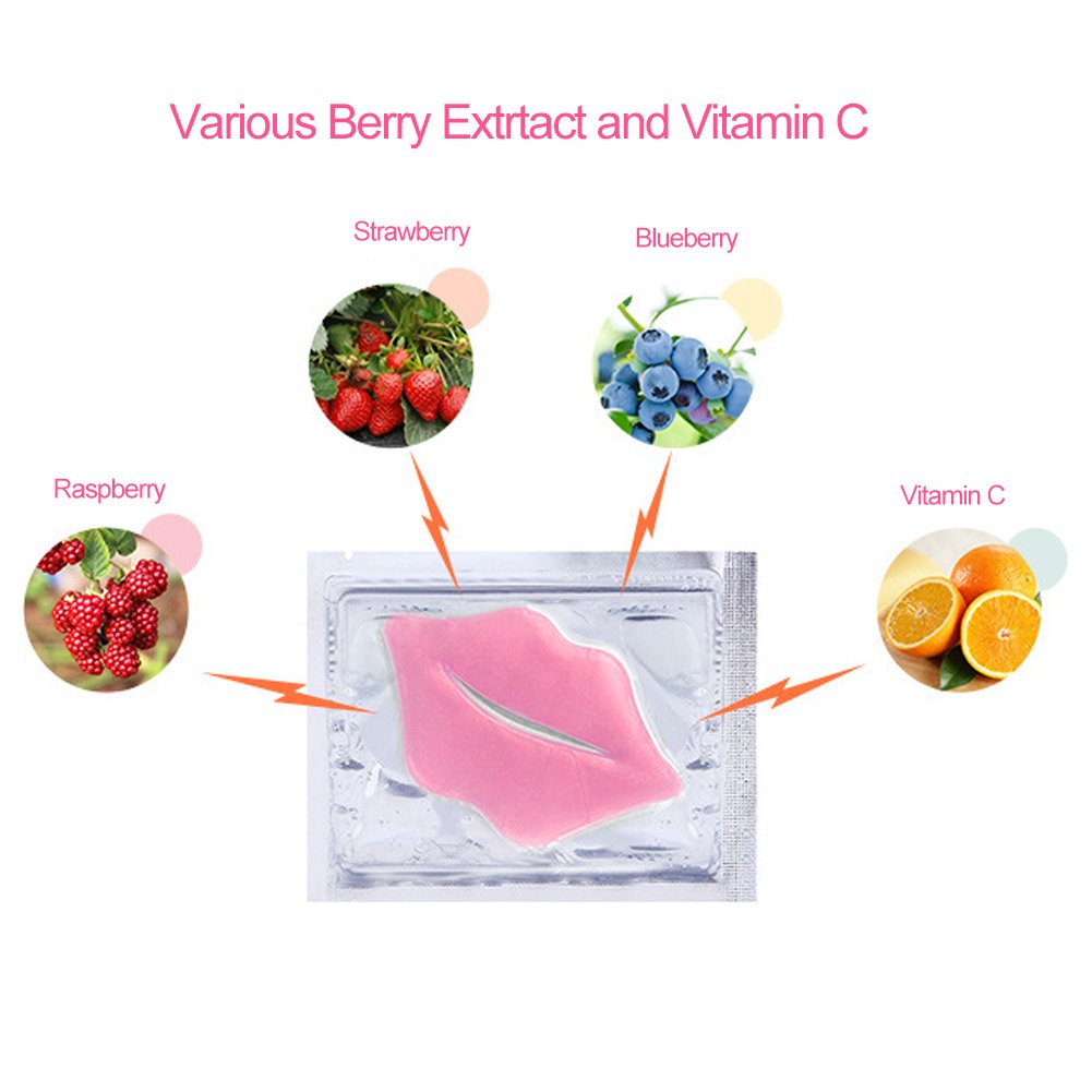 Lip, 15 Pieces Collagen Crystal Lip Care Gel Masks, Exfoliating Moist Moisturizing Lip Lip Pads For Moisturizing, Anti-Wrinkle, Anti-Aging, Firms Beauty and Personal Care YUYTE